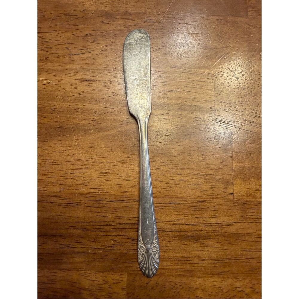 Vintage Crown Silver Co Butter Knife, Silver Plated, In “Radiance” Pattern (6621